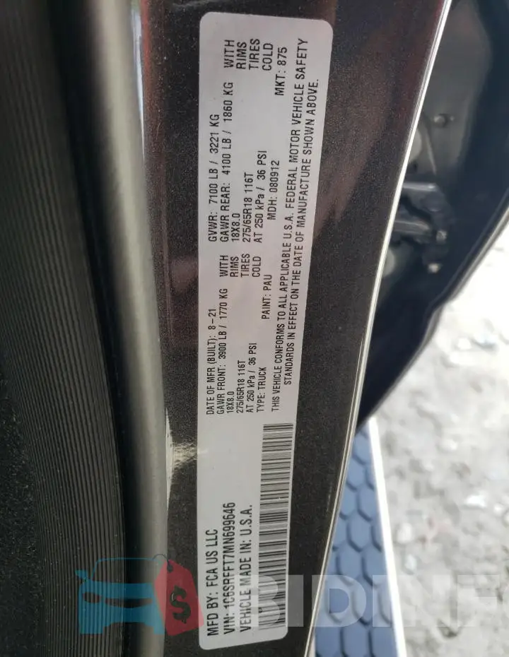 1C6SRFFT7MN699646 Photo# 12