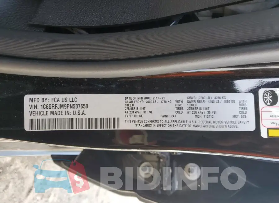 1C6SRFJM9PN507650 Photo# 12