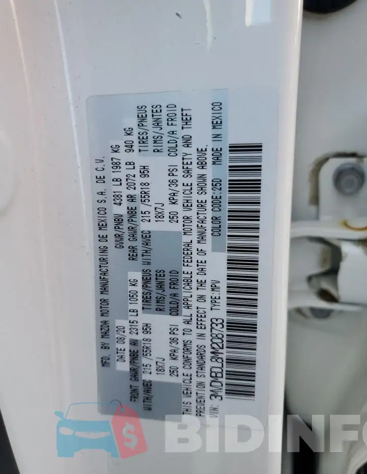3MVDMBDL8MM208733 Photo# 14