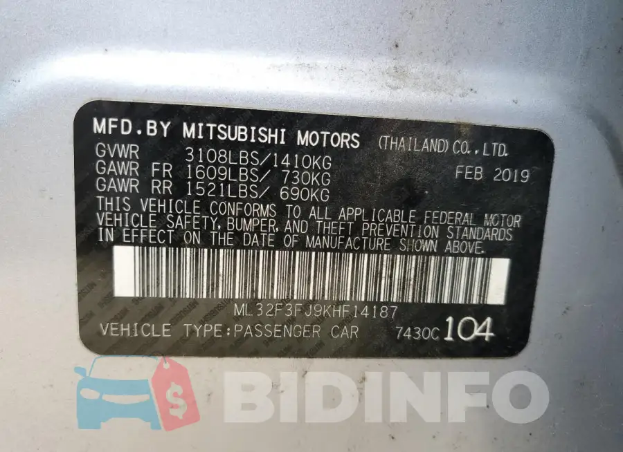ML32F3FJ9KHF14187 Photo# 12
