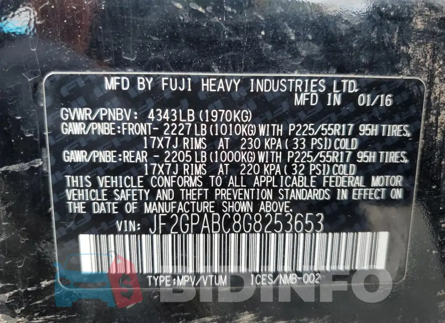JF2GPABC8G8253653 Photo# 13