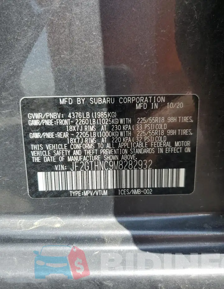 JF2GTHNC9M8282932 Photo# 13