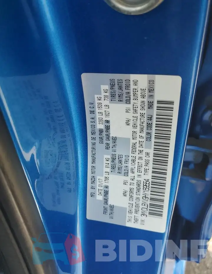 3MYDLBYV9HY169554 Photo# 12