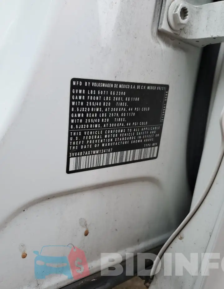 3VV4B7AX7MM134167 Photo# 13