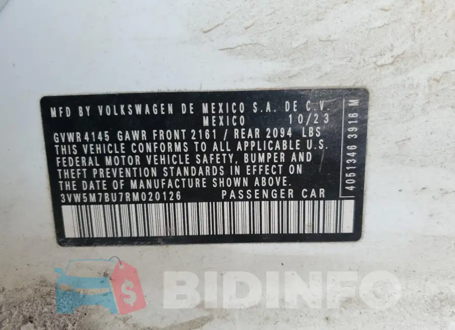 3VW5M7BU7RM020126 Photo# 13