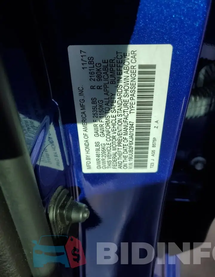 19UUB2F6XJA012947 Photo# 12