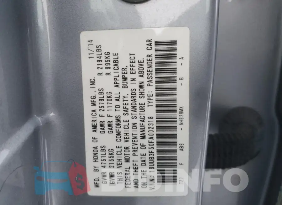 19UUB3F50FA002318 Photo# 12