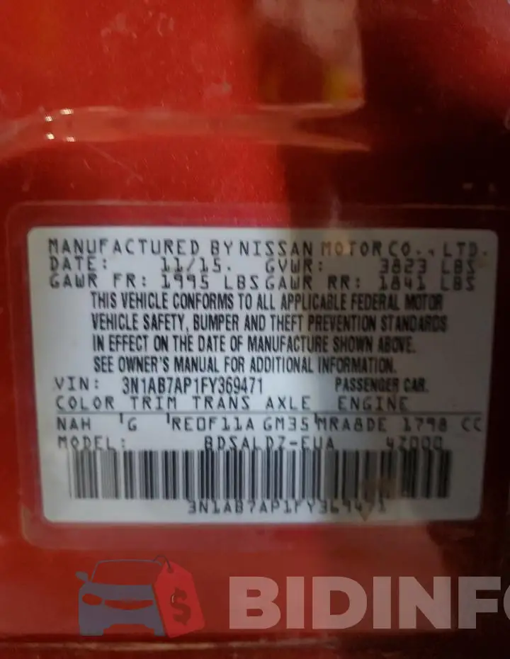 3N1AB7AP1FY369471 Photo# 12