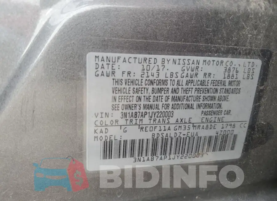 3N1AB7AP1JY220003 Photo# 12