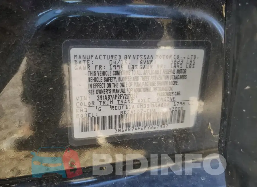 3N1AB7AP2FY267337 Photo# 13