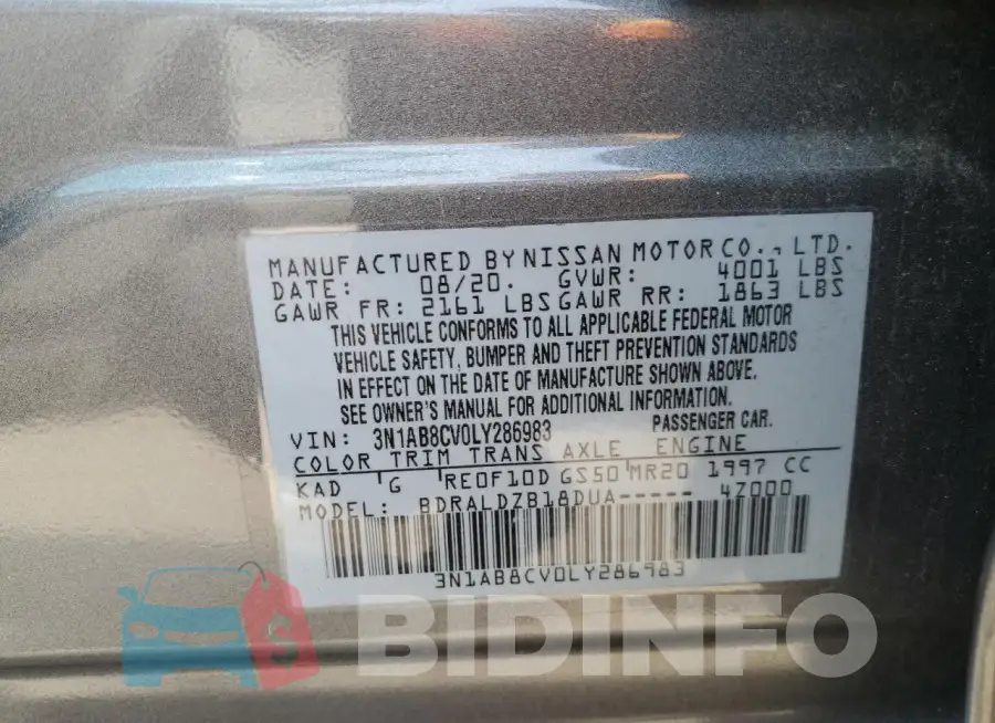 3N1AB8CV0LY286983 Photo# 12