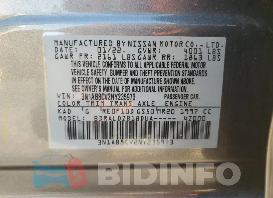 3N1AB8CV2NY235973 Photo# 13