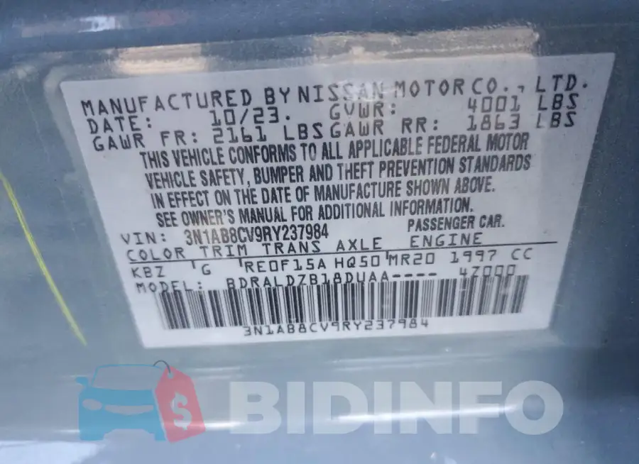 3N1AB8CV9RY237984 Photo# 12