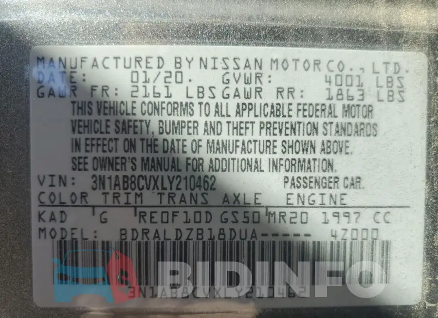 3N1AB8CVXLY210462 Photo# 12