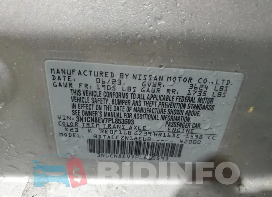 3N1CN8EV7PL853593 Photo# 13