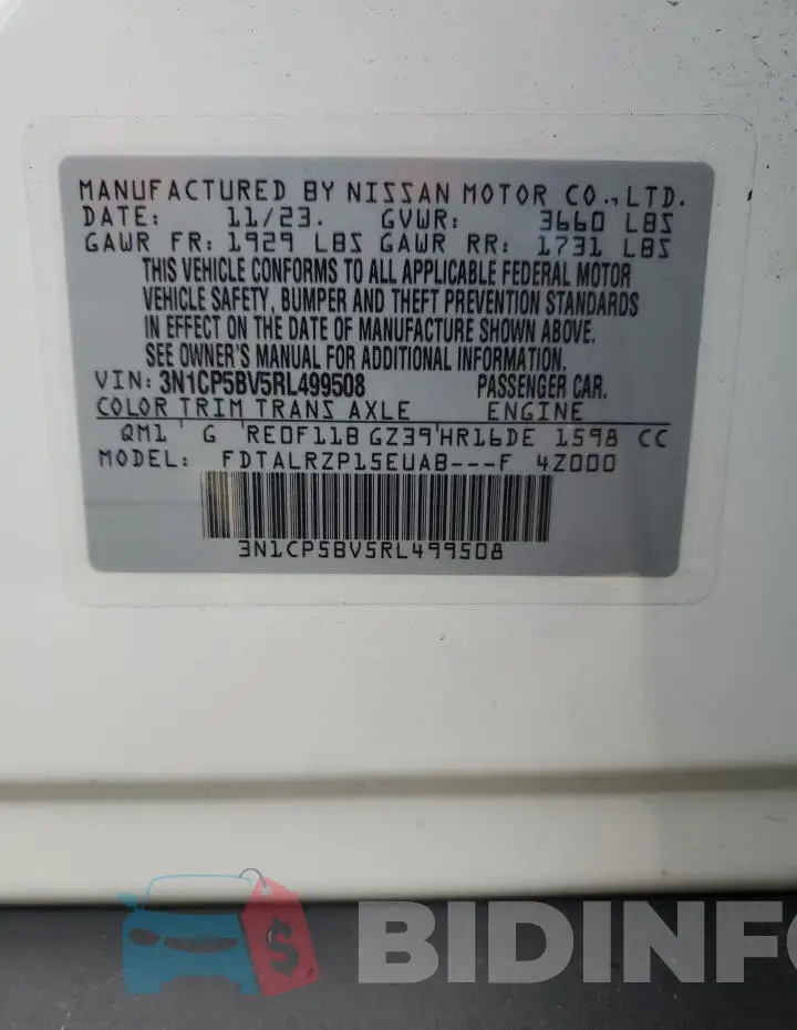 3N1CP5BV5RL499508 Photo# 13