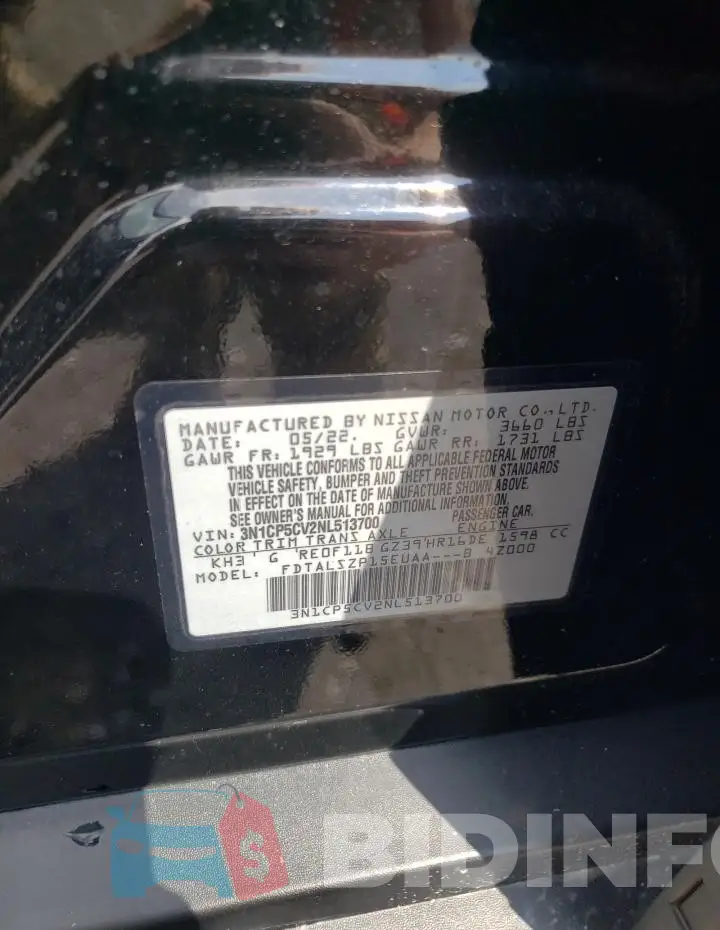 3N1CP5CV2NL513700 Photo# 13
