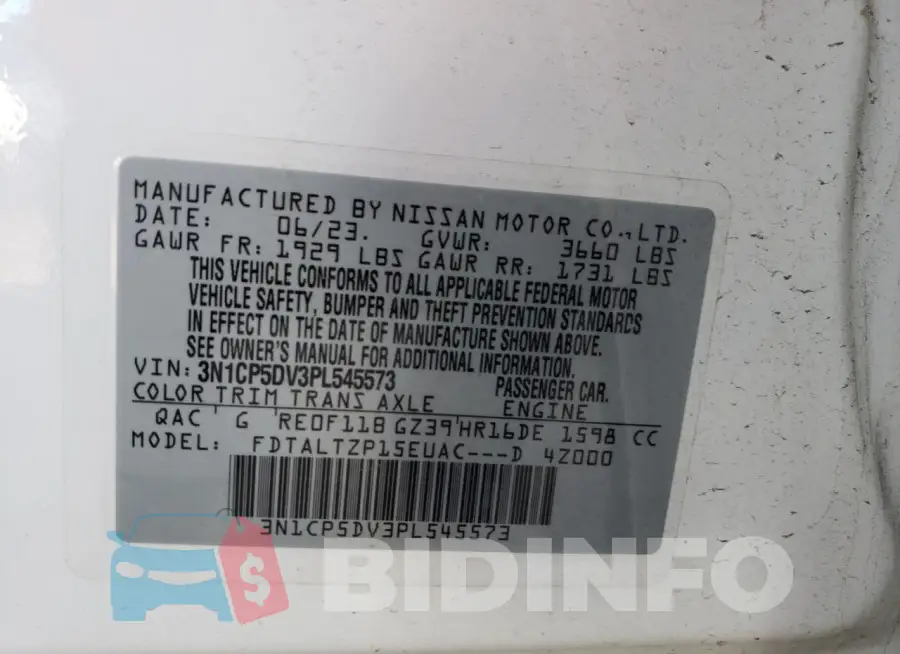 3N1CP5DV3PL545573 Photo# 13