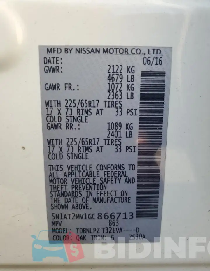 5N1AT2MV1GC866713 Photo# 13