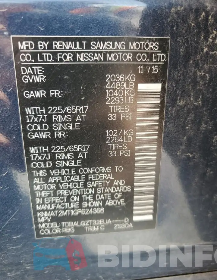 KNMAT2MT1GP624368 Photo# 14