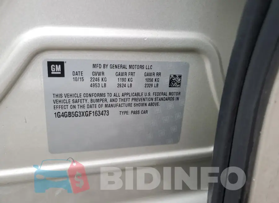 1G4GB5G3XGF163473 Photo# 13