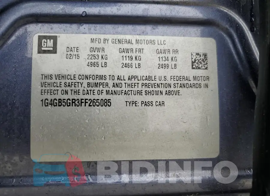 1G4GB5GR3FF265085 Photo# 12