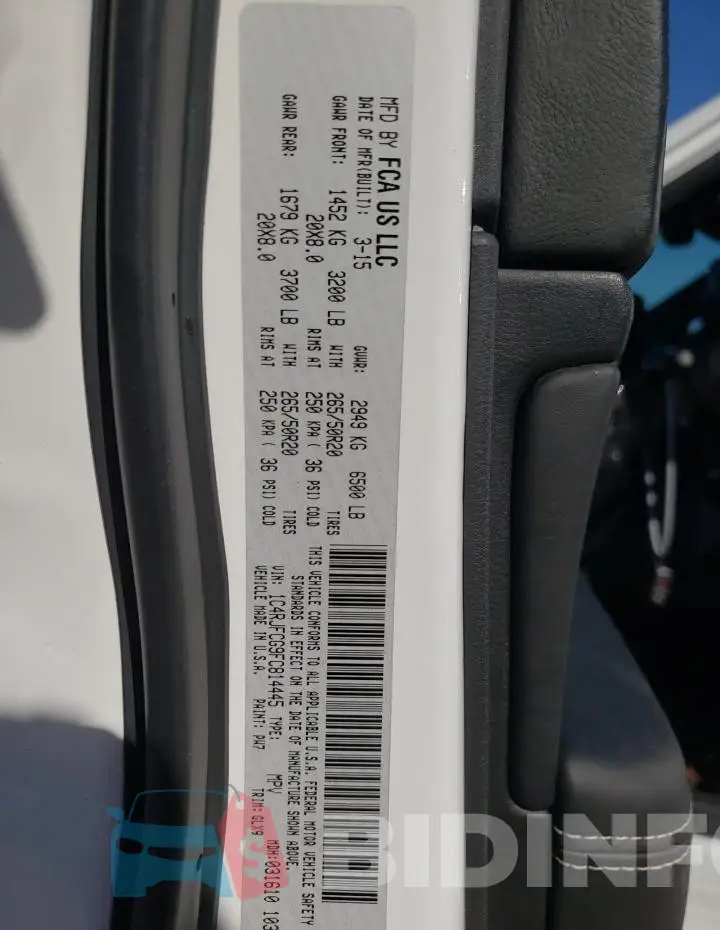 1C4RJFCG9FC814445 Photo# 13