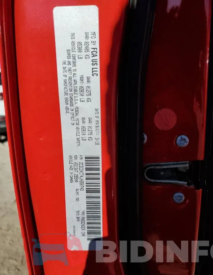 2C3CDXCT4JH260743 Photo# 12