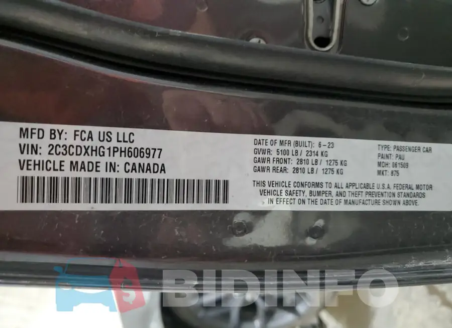 2C3CDXHG1PH606977 Photo# 13