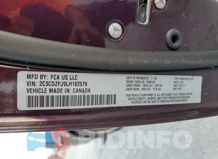 2C3CDZFJ9LH182579 Photo# 13