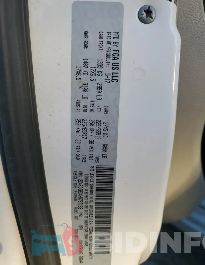 2C4RDGBG4HR767169 Photo# 13
