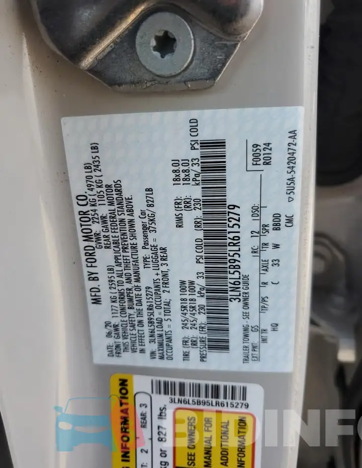3LN6L5B95LR615279 Photo# 12