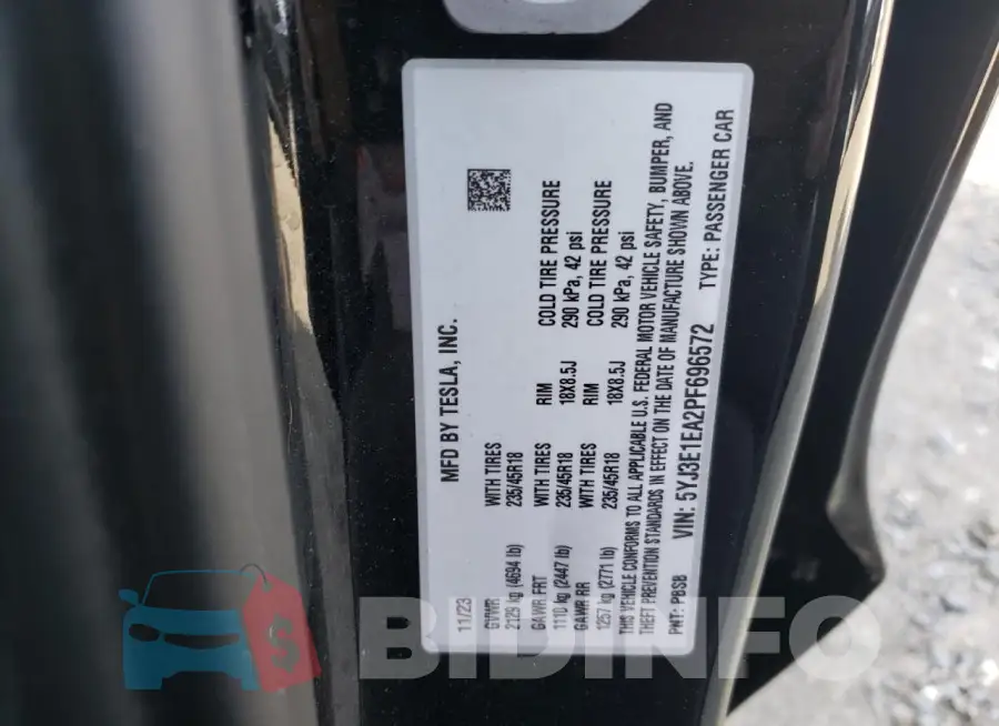 5YJ3E1EA2PF696572 Photo# 12