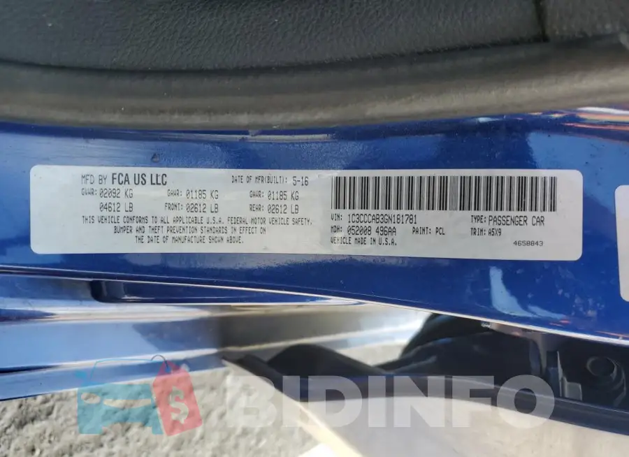 1C3CCCAB3GN181781 Photo# 13