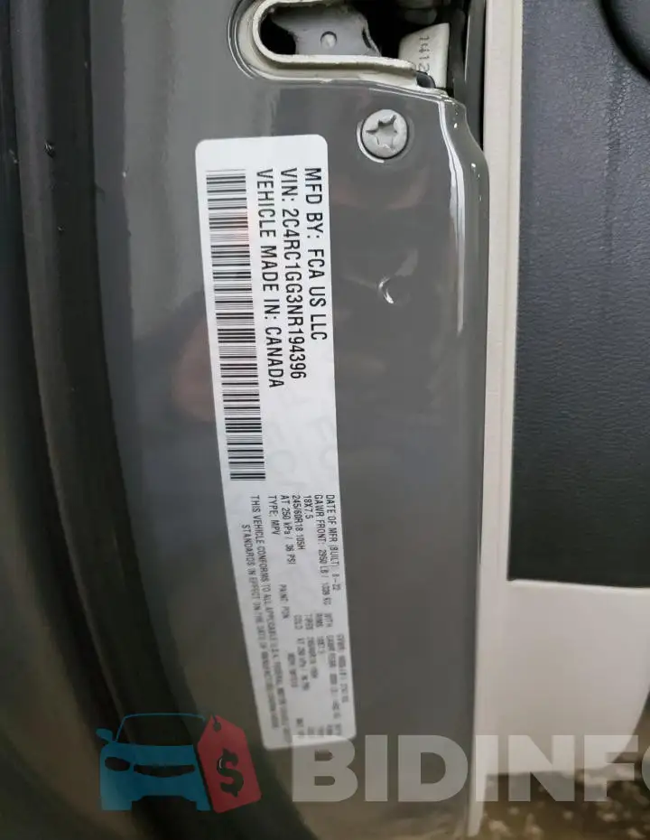 2C4RC1GG3NR194396 Photo# 14