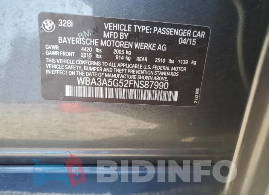 WBA3A5G52FNS87990 Photo# 12