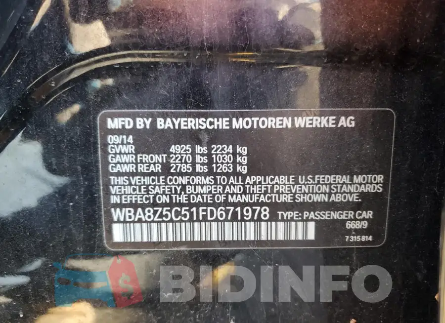 WBA8Z5C51FD671978 Photo# 12
