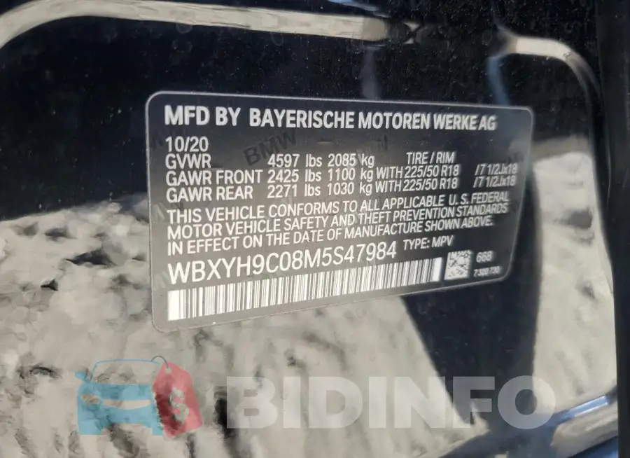 WBXYH9C08M5S47984 Photo# 13