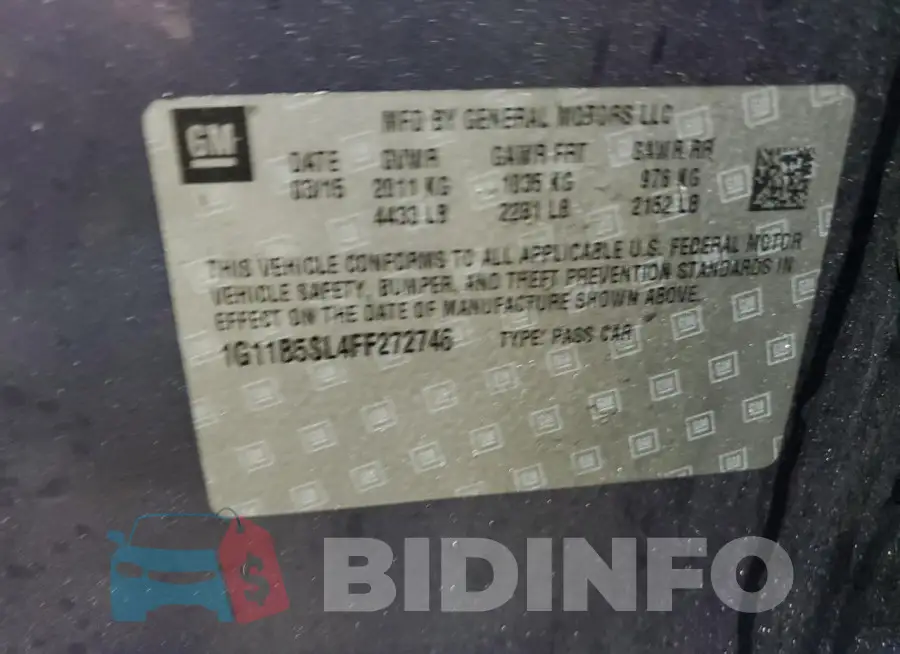 1G11B5SL4FF272746 Photo# 12