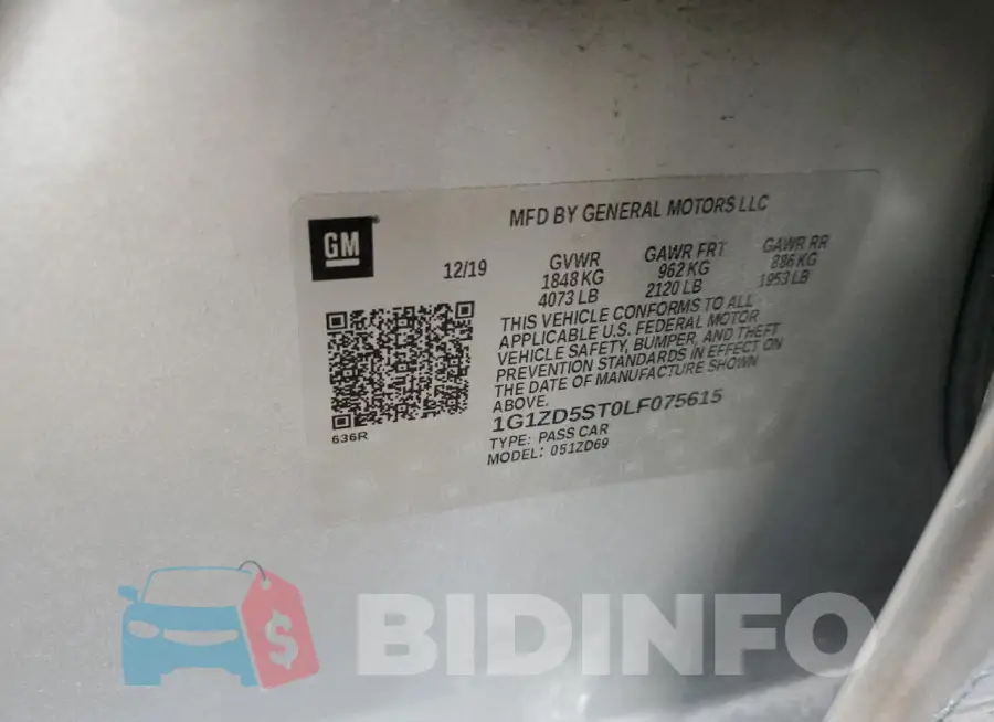 1G1ZD5ST0LF075615 Photo# 12