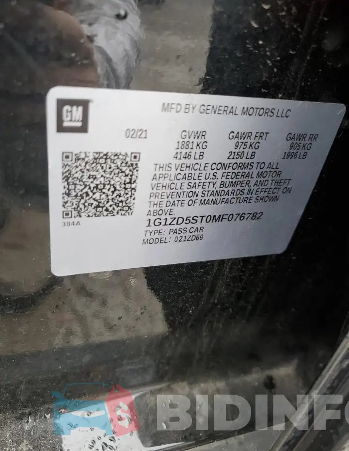 1G1ZD5ST0MF076782 Photo# 12