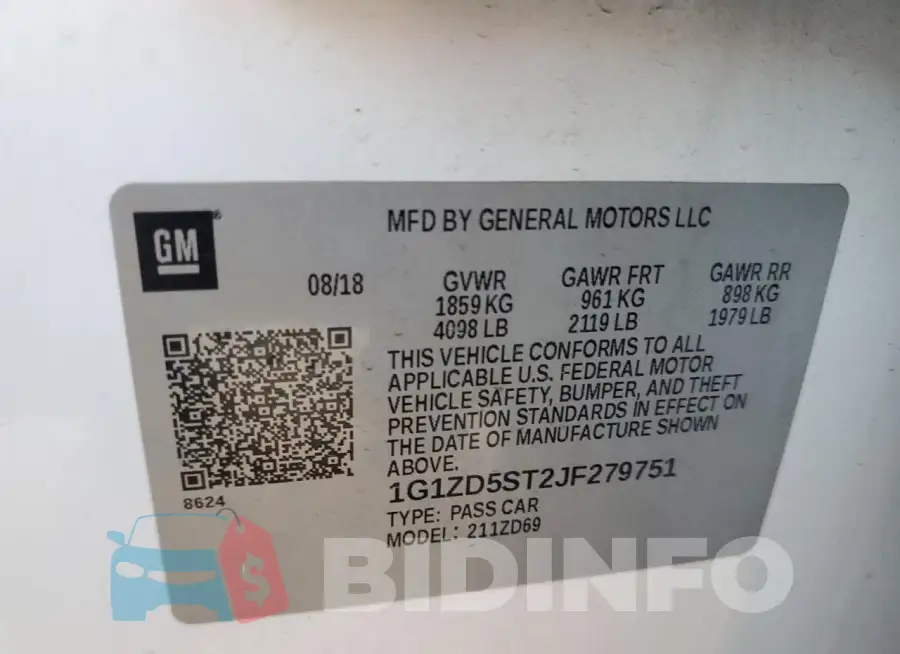 1G1ZD5ST2JF279751 Photo# 12