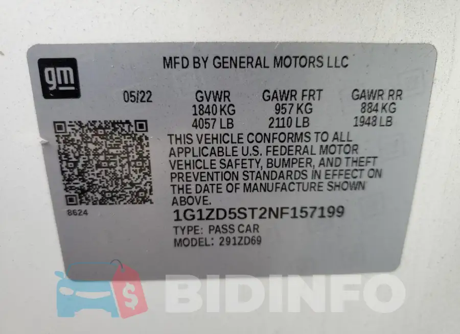 1G1ZD5ST2NF157199 Photo# 12