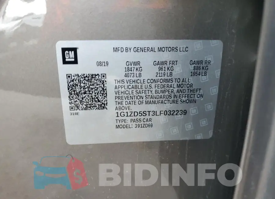 1G1ZD5ST3LF032239 Photo# 12