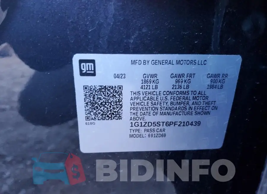 1G1ZD5ST6PF210439 Photo# 12