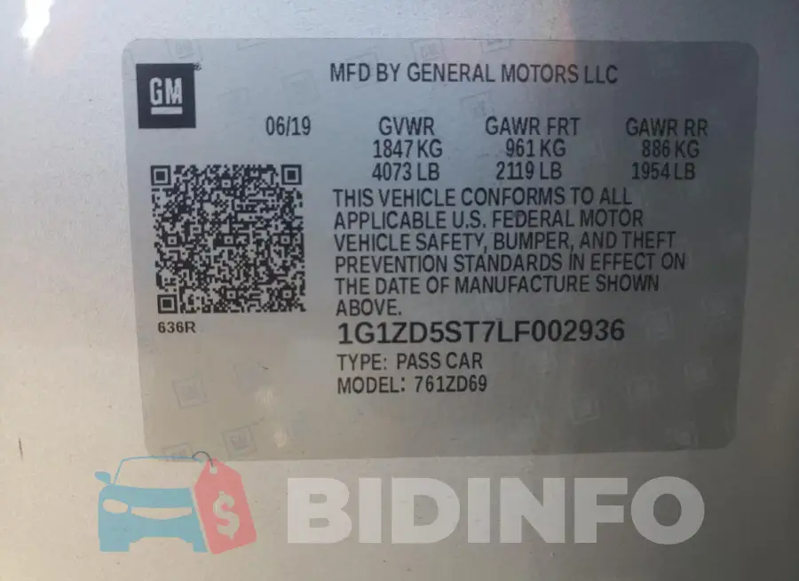 1G1ZD5ST7LF002936 Photo# 13