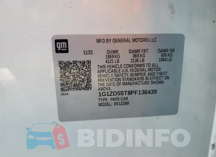 1G1ZD5ST8PF136439 Photo# 13