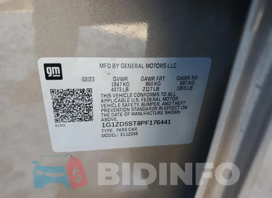 1G1ZD5ST8PF176441 Photo# 13