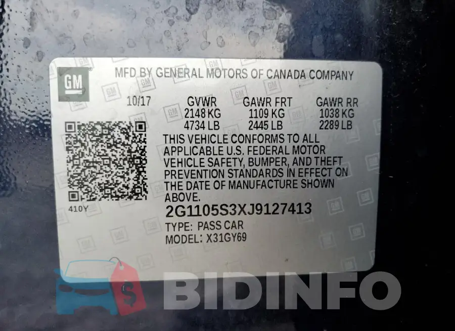 2G1105S3XJ9127413 Photo# 12