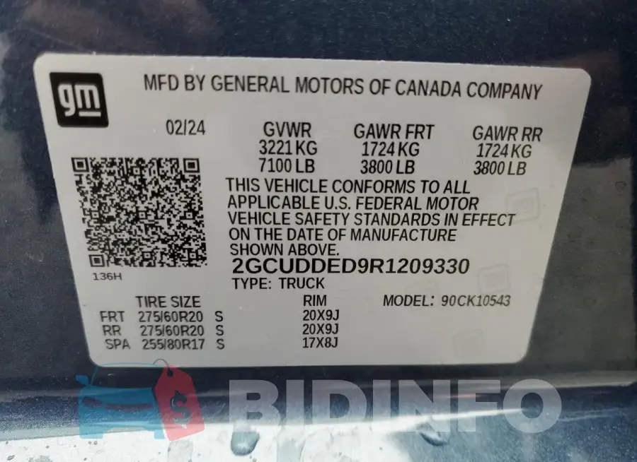 2GCUDDED9R1209330 Photo# 12
